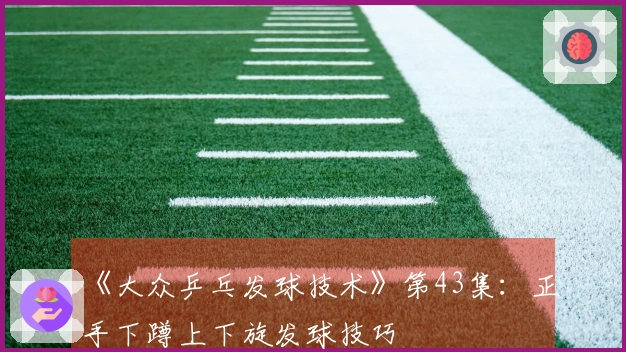 《大众乒乓发球技术》第43集：正手下蹲上下旋发球技巧